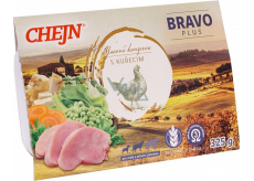 Chejn Bravo PLUS mit Hühnchen und Gemüse für kleine und mittelgroße Hunde, 325 g