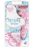 Gillette Venus Simply 3 scharfe Fertigrasierer 4 Stück für Damen