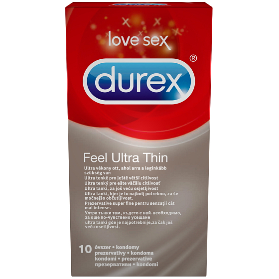 Durex Feel Ultra Thin ultradünne Kondom Nennweite: 52 mm 10 Stück