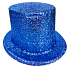 Karneval Zylinder 25 cm blau
