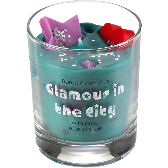 Bomb Cosmetics Charming Burgher - Glamour in the City Candle Duftende natürliche, handgefertigte Kerze in Glas brennt bis zu 35 Stunden