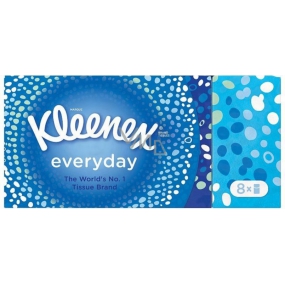 Kleenex Alltägliche hygienische Taschentücher 2 Schichten 8 x 9 Stück