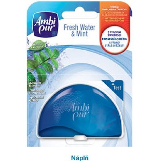 Ambi Pur Frischwasser & Minze Toilettenblock Flüssigkeitsscharnier Nachfüllung 55 ml