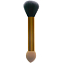 Jiajun Kosmetikpinsel mit synthetischen Borsten und Schaumstoffschwamm beidseitig goldbeige 16 cm