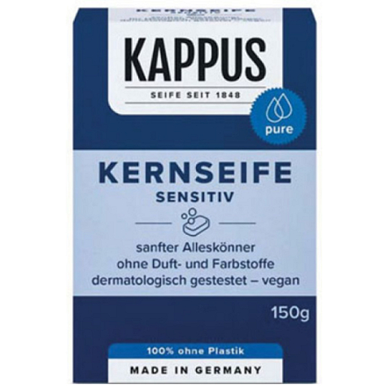 Kappus Kernseife Sensitive Naturseife für Körper und Haar 150 g
