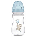 Canpol Babys Little Cutie Weithalsflasche pink / blau für Kinder ab 3 Monaten 240 ml