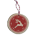 Böhmen Geschenke Handgemachte Weihnachtsverzierung Holz Hirschrot 6 cm