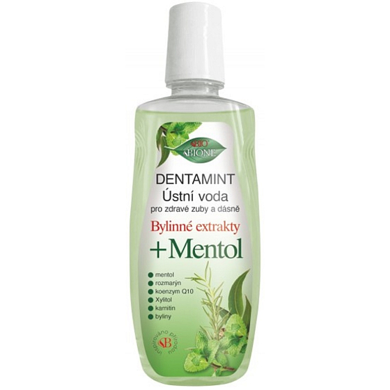 Bione Cosmetics Dentamint Menthol Mundwasser 500 ml