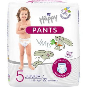 Bella Happy Pants 5 Junior 11-18 kg Windelhöschen zum Aufziehen für Kinder 22 Stück + Memory