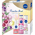 Nivea Paradise Mood Duschgel 300 ml + Deospray 150 ml + Augen-Make-up-Entferner 125 ml, Kosmetikset für Damen