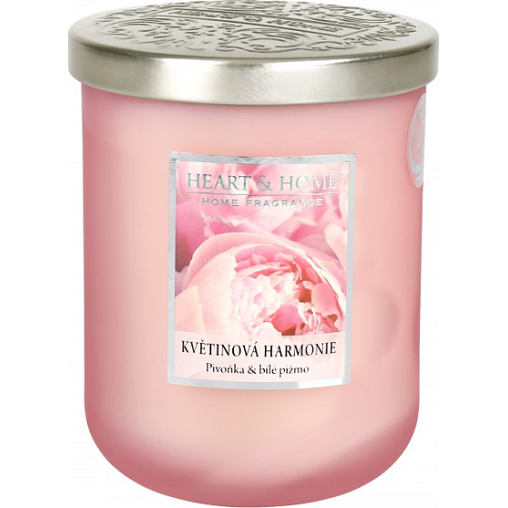 Heart & Home Floral Harmony Soja-Duftkerze groß brennt bis zu 70 Stunden 340 g