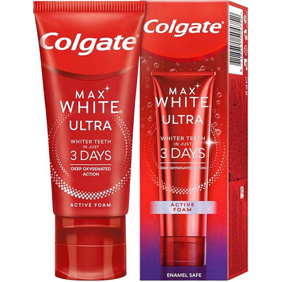 Colgate Max White Ultra Active Foam Whitening Zahnpasta 50 ml