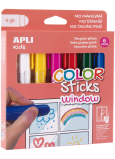 Apli Color Sticks Fensterfarben für Glas 6 x 6 Stück, Set
