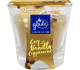 Glade Cosy Vanilla Cappuccino mit dem Duft von Vanille und frisch gemahlenem Kaffee Duftkerze im Glas, Brenndauer bis zu 38 Stunden 129 g