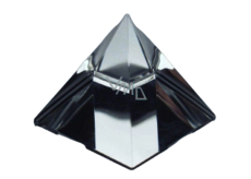 Kristallglas Pyramide glatt 40 mm - Briefbeschwerer, Geschenkbox