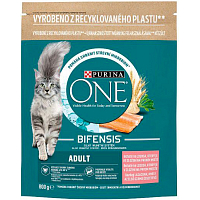 Purina One Adult Granulat für Katzen mit Lachs und Vollkorn, 800 g