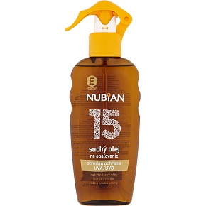 Nubian OF 15 Spray Trockenöl zum Sonnenbaden, 200 ml