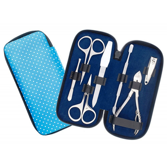 Dup Manicure Dot Blue 7-teiliges Muster 4402/5368 (17,5 x 8 x 2 cm)