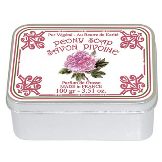 Le Blanc Peony - Pfingstrose natürliche feste Seife in einer Schachtel mit 100 g