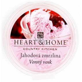 Heart & Home Erdbeereis Soja Wachs mit natürlichem Duft 27 g