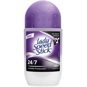 Lady Speed Stick 24/7 Unsichtbarer Schutzball Antitranspirant Deodorant Roll-On für Frauen 50 ml