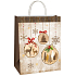 Ditipo Geschenk Papiertüte EKO 22 x 10 x 29 cm beige-brauner Hirsch