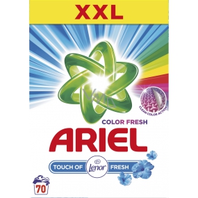 Ariel Touch von Lenor Fresh Color Waschpulver für farbige Wäschekiste 70 Dosen 5,25 kg