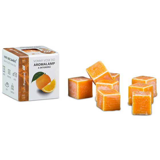 Kosak Süßorange natürliches duftendes Wachs für Aromalampen und Innenräume 8 Würfel 30 g