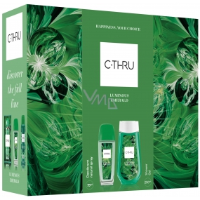 C-Thru Luminous Emerald Deodorantglas für Frauen 75 ml + Duschgel 250 ml, Kosmetikset