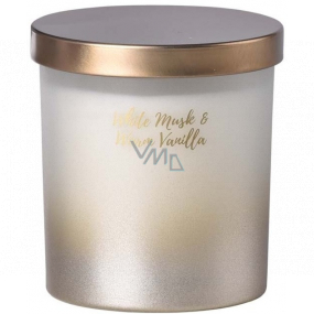 Emocio White Musk & Warm Vanilla - Kerzenglas mit weißem Moschus und warmem Vanille-Duft und Blechdeckel 80 x 90 mm