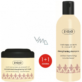 Ziaja Kashmir Behandlung mit Amaranthöl stärkender Haarmaske 200 ml + Haarshampoo 300 ml, Duopack