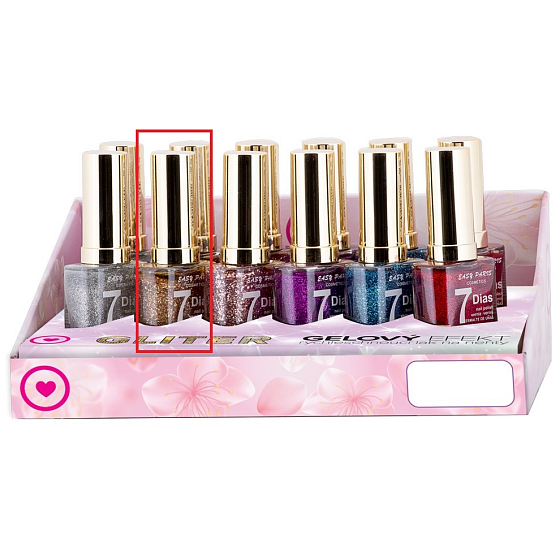 My 7Dias Efecto Gel Gel-Nagellack mit Glitzergold 13 ml