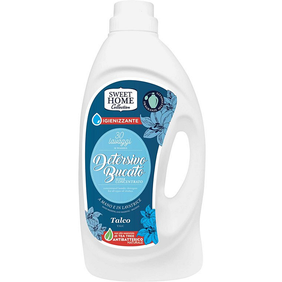 Sweet Home Talco - Waschpulver-Gel für weiße und farbige Kleidung 30 Dosen 1950 ml
