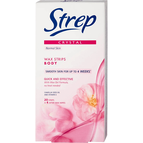 Opilca Strep Crystal Waxing Streifen für den Körper 20 Stück + Waxing Serviette 4 Stück