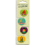 Albi Magnetic Mini Yoga Fruit Folders, Durchmesser 3 cm 4 Stück