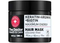 The Doctor Health & Care Keratin + Arginin + Bioton Maximum Energy Keratin Mask für kraftloses und fettiges Haar 295 ml