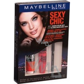 Maybelline Sexy Chic Mascara 9,6 ml + Nagellack 7,5 ml + Augenstift 2 g, Kosmetikset