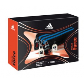 Adidas Team Force Eau de Toilette fur Manner 100 ml Aftershave 100 ml Duschgel 250 ml Handtuch Geschenkset VMD parfumerie drogerie