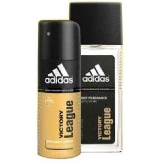 Adidas Victory League parfümiertes Deodorantglas für Männer 75 ml + Deodorant Spray 150 ml, Kosmetikset