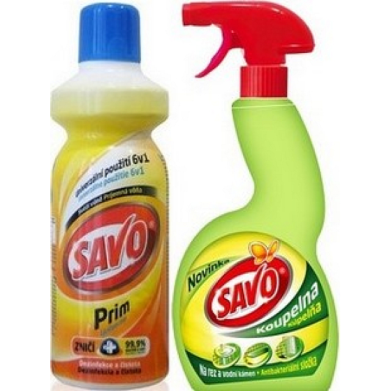 Savo Prim Desinfektionsreiniger 1 l + Savo Badezimmer 500 ml