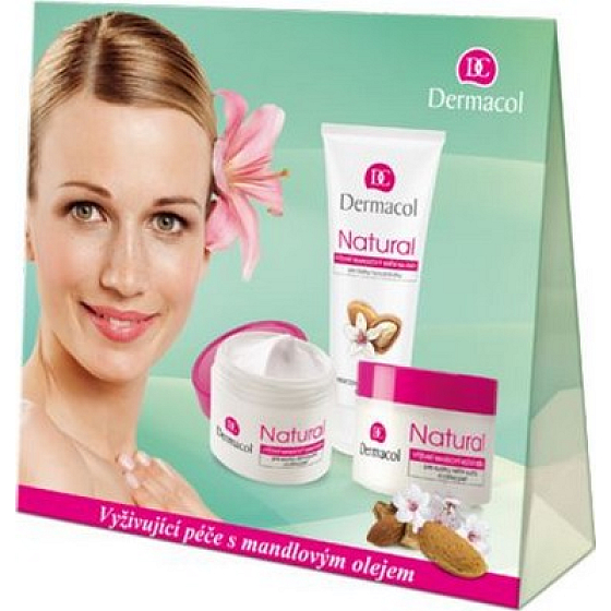 Dermacol Natural Nourishing Mandel Tagescreme 50 ml + Nachtcreme 50 ml + Handcreme 100 ml, Kosmetikset