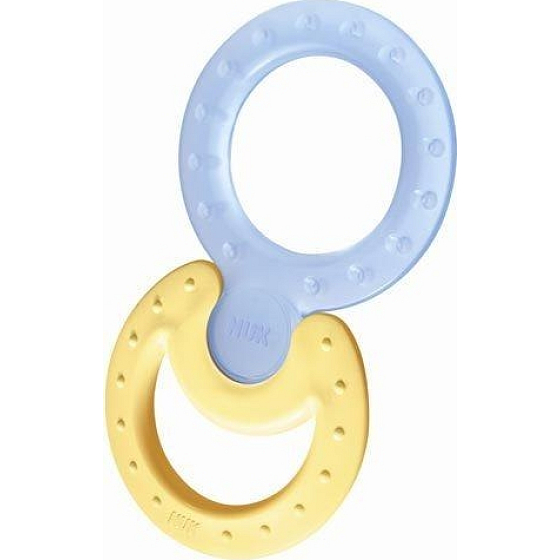 Nuk Beißring-Set, klassischer Beißring 1 Stück + Kühlbeißring 1 Stück für Kinder