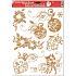 Fensterfolie ohne Kleber mehrere Motive mit Goldglitter 3. Raum 42 x 30 cm