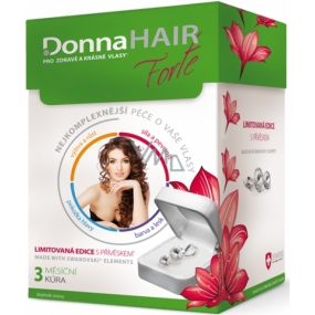 DonnaHair Forte 3-monatige Behandlung für gesundes und schönes Haar 90 Kapseln + Swarovski Elements 2014 Anhänger