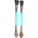Zweiseitiger Applikator für Lidschatten, Schaumstoff/Pinsel, 7,5 cm, 2 Stück