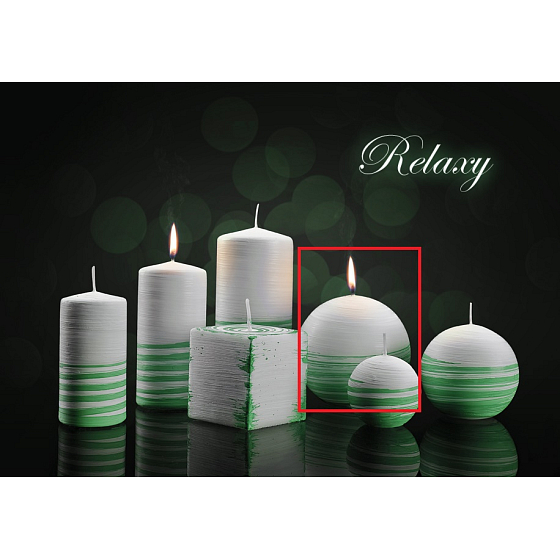 Lima Aromatische Spirale Relaxy Kerze weiß - grüne Kugel 100 mm 1 Stück
