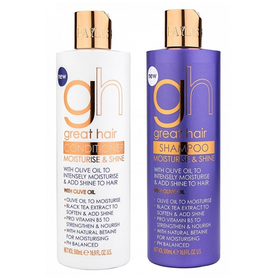 Baylis & Harding Olivenöl und Schwarztee-Extrakt Haarshampoo 500 ml + Haarspülung 500 ml Kosmetikset