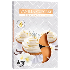 Bispol Aura Vanilla Cupcake - Vanille Cupcake duftende Teekerzen 6 Stück