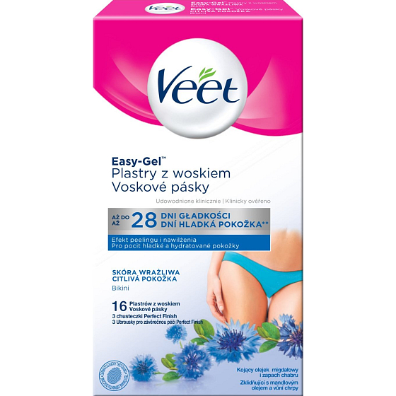 Veet Bikini Kaltwachsstreifen für empfindliche Haut 16 Stück