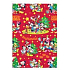 Ditipo Geschenkpapier 70 x 200 cm Weihnachten Disney Mickey, Minnie, Donald rot